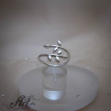 Сребърен дамски пръстен "Листо" R-1096